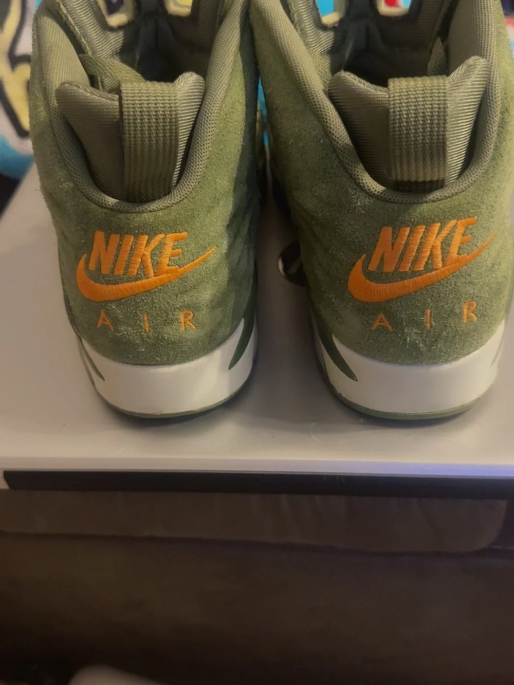 Jordan Green Suede High-Top Sneakers